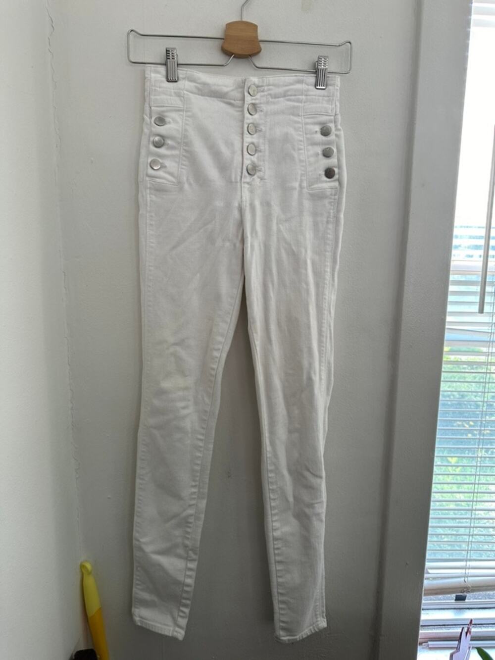 J BRAND Women's White Natasha Jeans | Size 24